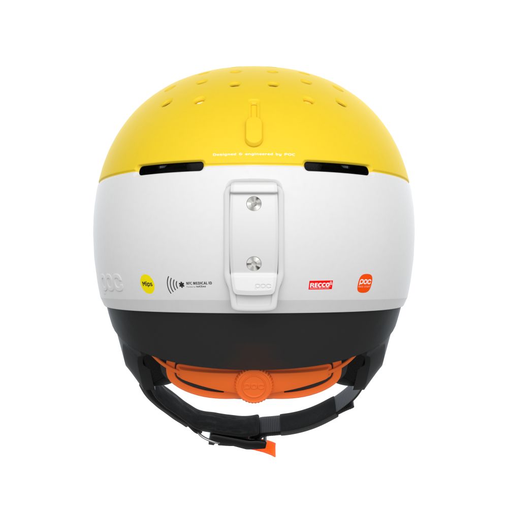 POC Meninx RS MIPS Hydrogen White/Aventurine Yellow Matt sísisak (Hydrogen White/Aventurine Yellow Matt), 4. nézet