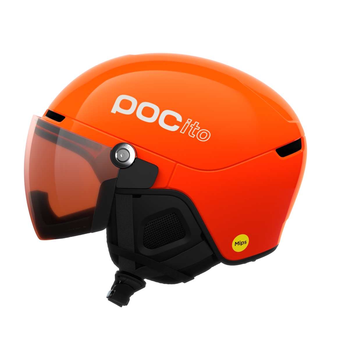 POCito Obex Visor Fluorescent Orange/Clarity POCito/Partly Sunny/Light Orange sísisak