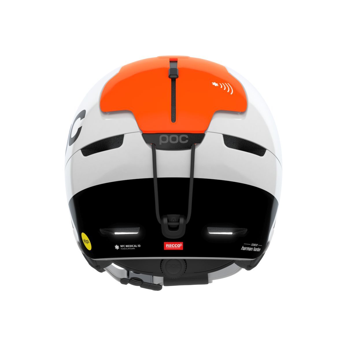 POC Obex Connect Hydrogen White/Fluorescent Orange AVIP sísisak, 4. nézet