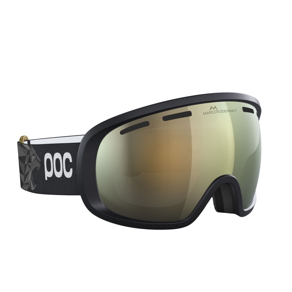 POC Fovea Marco Odermatt Ed. Uranium Black/Podium Gold/Sunny Gold síszemüveg (Uranium Black/Podium Gold/Sunny Gold), 3. nézet