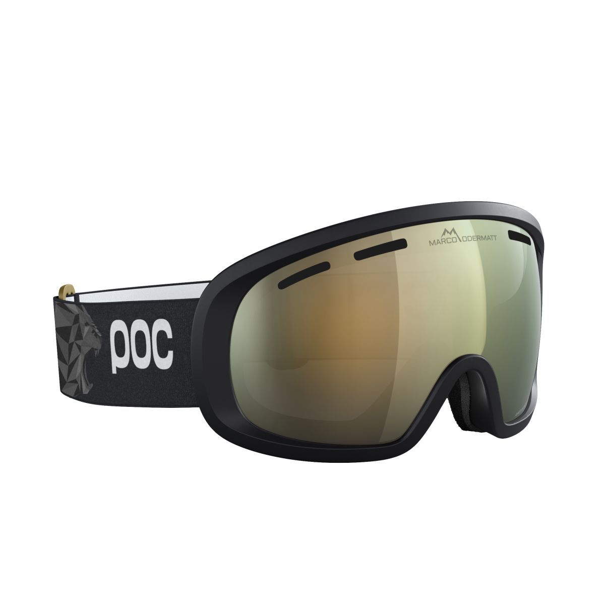 POC Fovea Mid Marco Odermatt Ed. Uranium Black/Podium Gold/Sunny Gold síszemüveg (Uranium Black/Podium Gold/Sunny Gold), 3. nézet