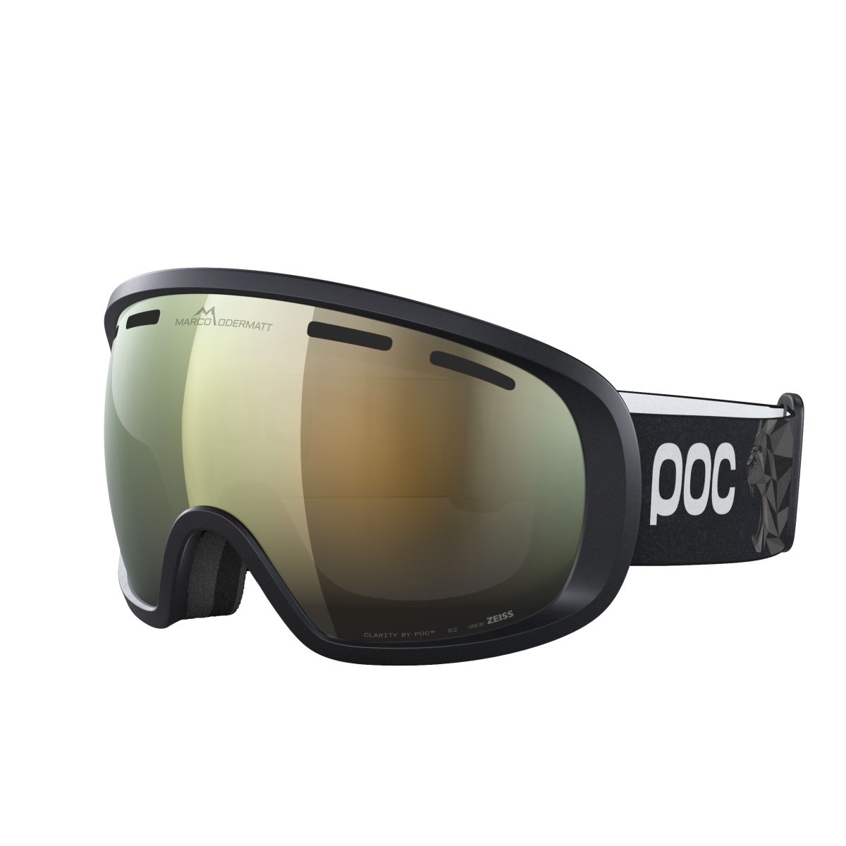 POC Fovea Marco Odermatt Ed. Uranium Black/Podium Gold/Sunny Gold síszemüveg (Uranium Black/Podium Gold/Sunny Gold)